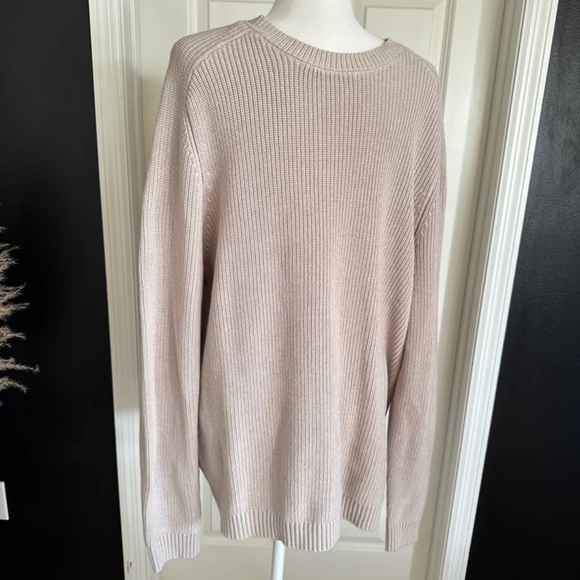 Grayers Men’s Shaker Stitch Cotton Crewneck Sweater in Oatmeal
size XL - Picture 6 of 12